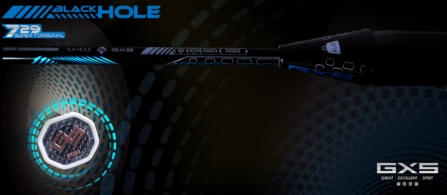 GXS P.R.IND BLACK HOLE 729 badminton racket