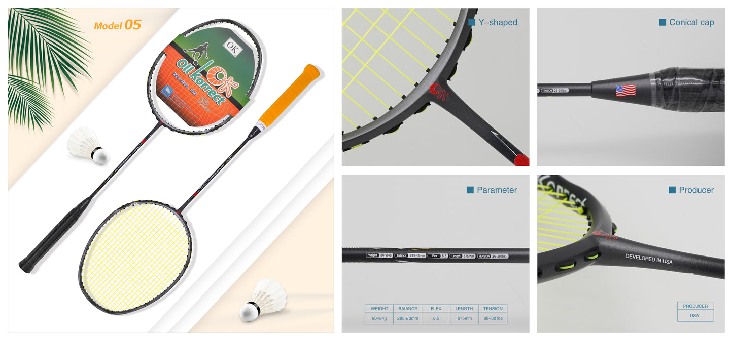 OK Carbonex Swiftstrike badminton racket