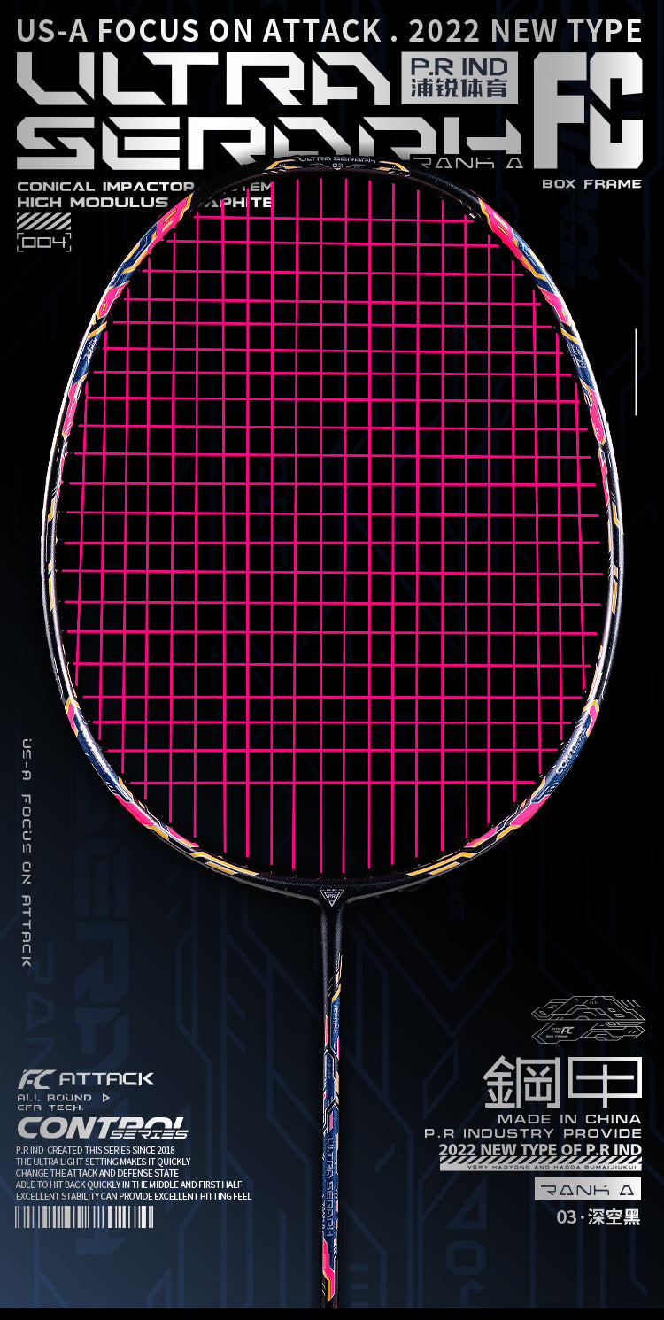GXS P.R.IND ULTRA SERAPH FC ATTACK Badminton Racquet